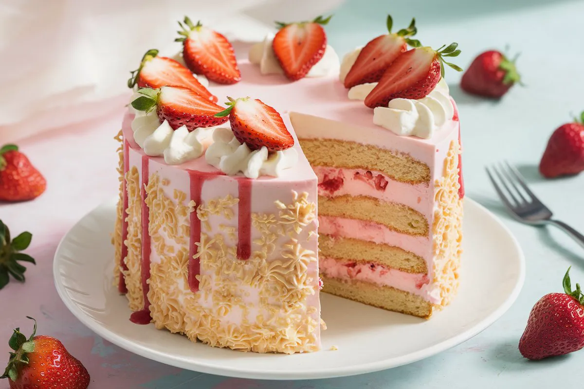 What is strawberry kiss cake?