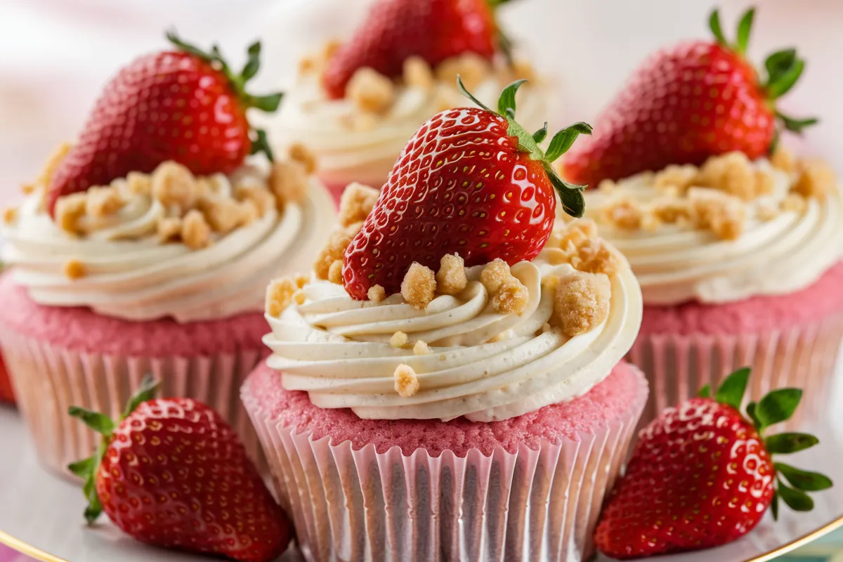 Strawberry Crunch Cupcakes