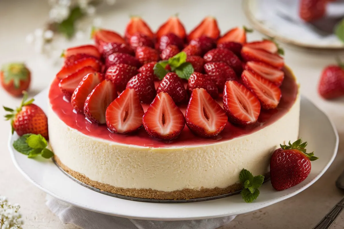 What is strawberry cheesecake made of?