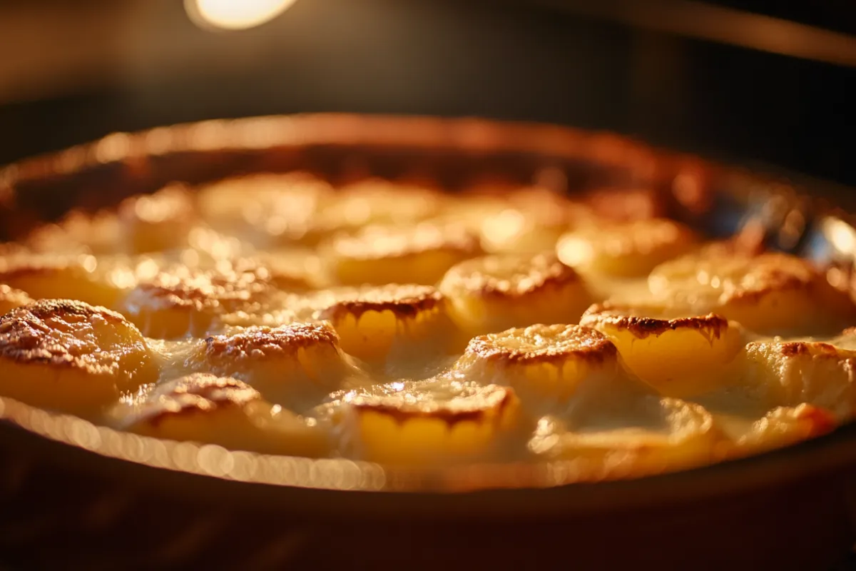 How do you keep au gratin potatoes from curdling?