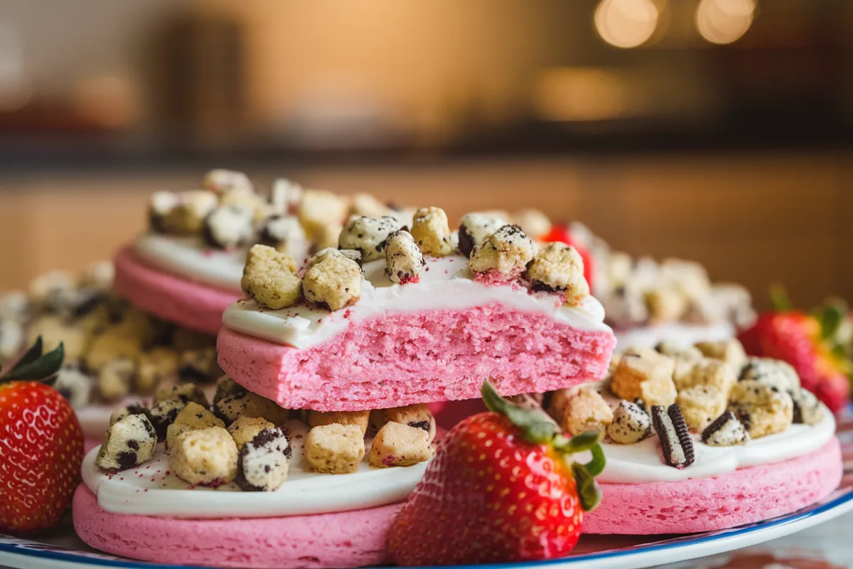 strawberry crunch cookies