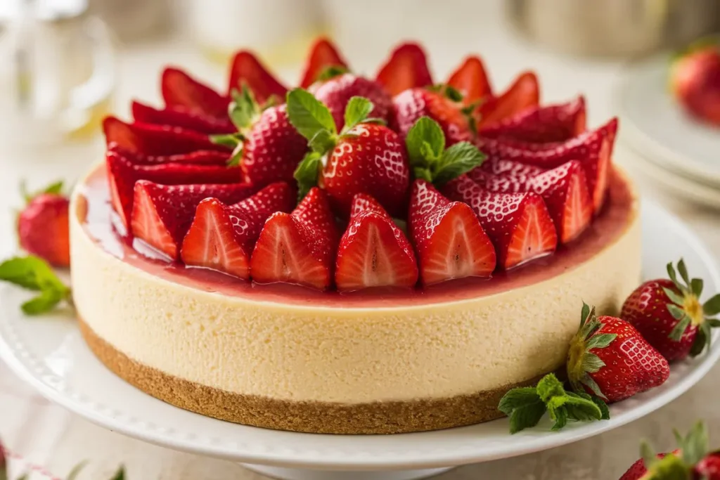 What is strawberry cheesecake made of?