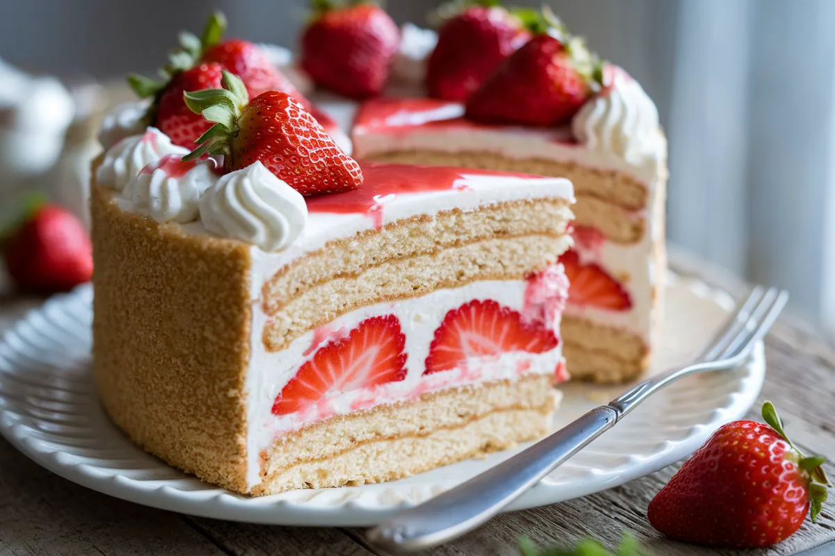 What is strawberry kiss cake?