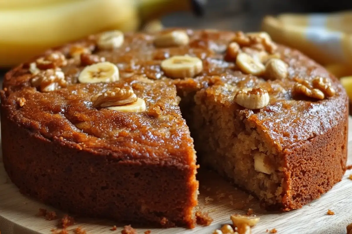 Eggless Banana Walnut Cake Recipe Inspired by Hebbars Kitchen